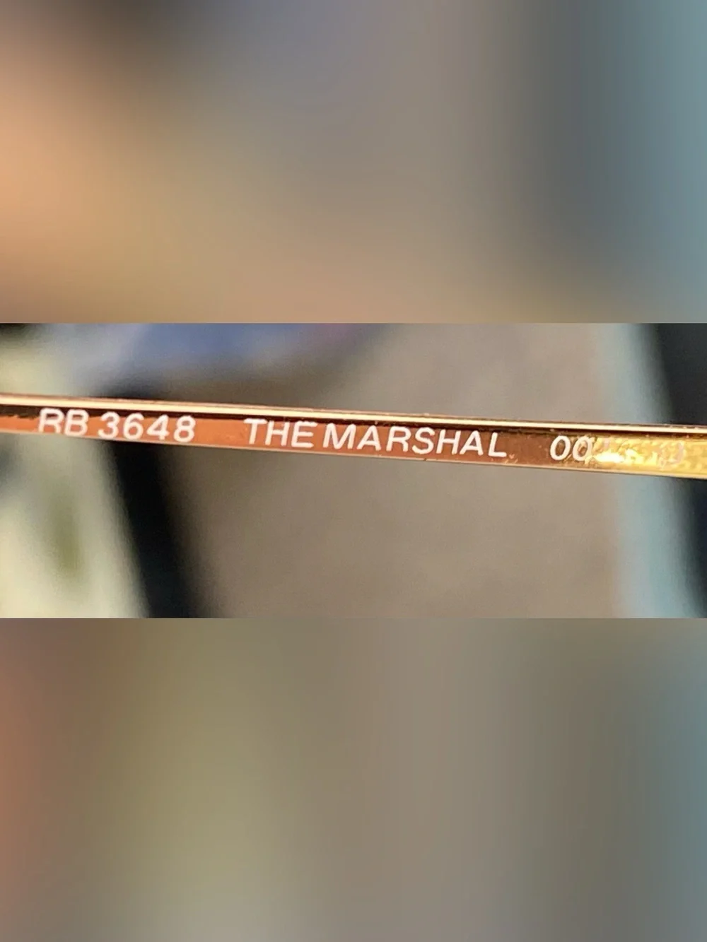 RAY-BAN RB3648 The Marshal Sunglasses Gold Frame 54mm Mirror Lens Made Italy